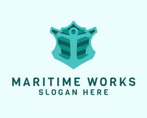 Navy Anchor Marine logo design