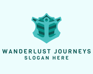 Travelling - Navy Anchor Marine logo design