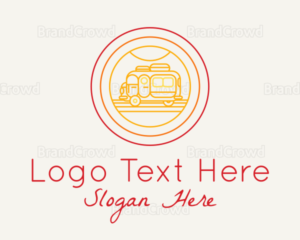 Retro Camper Van Logo