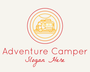 Camper - Retro Camper Van logo design