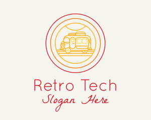 Retro Camper Van logo design