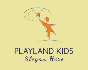 Kid Stargazing Planetarium logo design