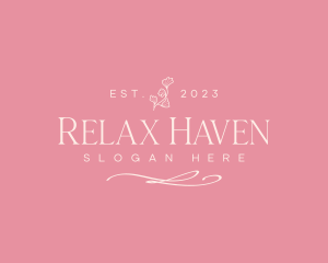 Flower Wellness Relaxation Spa logo design