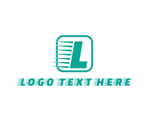 Online Shopping - Fast Logistics Mover logo design