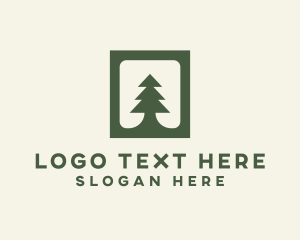 Tree - Green Pine Tree logo design