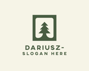 Green Pine Tree logo design