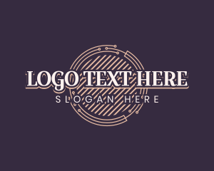 Startup - Generic Lines Badge logo design
