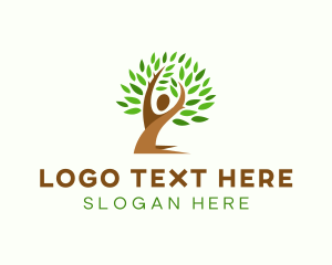 Farm - Tree Human Plant logo design