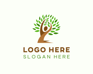 Orchard - Tree Human Plant logo design