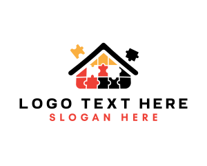 Play - Puzzle House Real Estate logo design