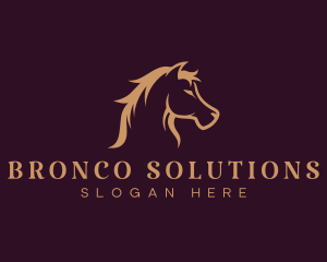 Bronco - Equine Stallion Horse logo design