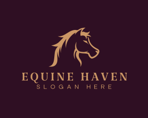 Equine Stallion Horse logo design