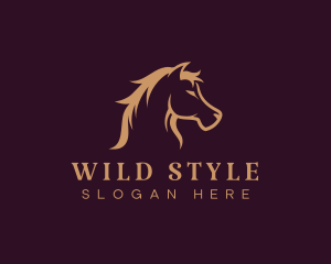 Equine Stallion Horse logo design