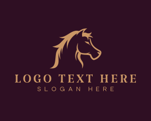 Running - Equine Stallion Horse logo design