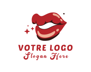 Woman - Sexy Red Lips logo design