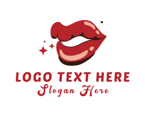 Women - Sexy Red Lips logo design