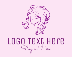 Conditioner - Feminine Curly Hair logo design