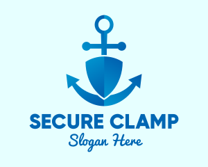 Anchor Security Shield  logo design