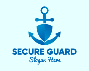 Anchor Security Shield  logo design