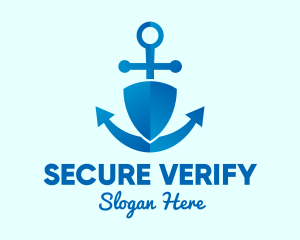 Anchor Security Shield  logo design