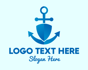 Sail - Anchor Security Shield logo design