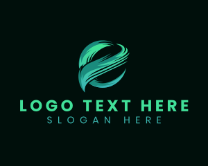 Letter E - Software Cyber Technology logo design