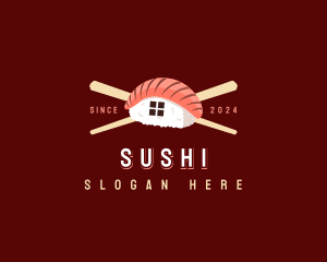 Asian Sushi Restaurant logo design