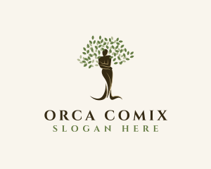 Orchardist - Tree Plant Woman logo design