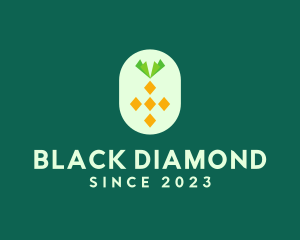 Diamond Pineapple Fruit logo design