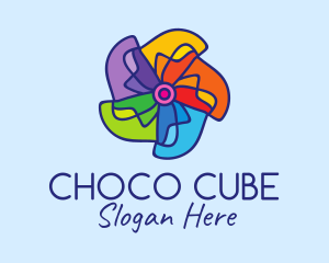 Fun Colorful Pinwheel Logo