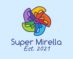 Fun Colorful Pinwheel logo design