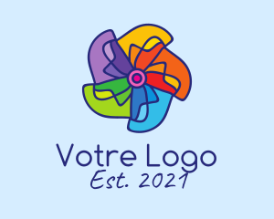 Multicolor - Fun Colorful Pinwheel logo design
