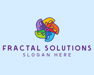 Fun Colorful Pinwheel logo design