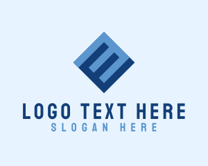Letter E - Geometric Interior Design logo design