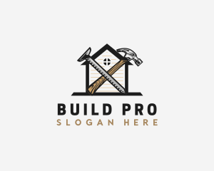 Home Construction Hammer Logo