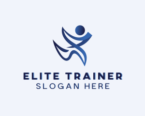 Triathlon Sports Athlete logo design