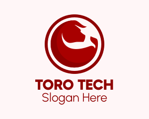 Red Toro Bull logo design