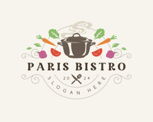 Cooking Pot Vegetable logo design