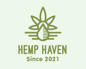 Green Cannabis Oil logo design