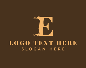 Brush - Watercolor Paint Letter E logo design