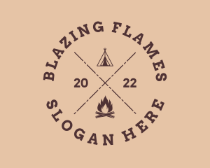 Outdoor Bonfire Camp logo design