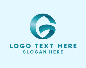 Company - 3D Ribbon Letter G Company logo design