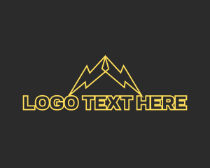 Wordmark - Yellow Lightning Volt logo design
