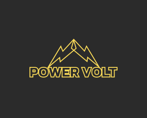 Yellow Lightning Volt logo design