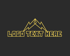 Lightning - Yellow Lightning Volt logo design