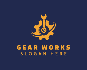 Mechanic Gear Wrench logo design