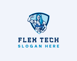 Flex - Strong Woman Trainer logo design