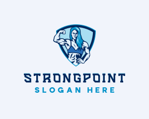Bodybuilding - Strong Woman Trainer logo design