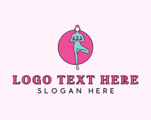 Lady - Female Yoga Fitness logo design