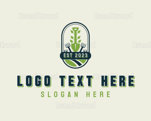 Landscaping Tools Shovel Logo
